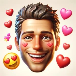 Smiling Face with Hearts Emoji From a Guy
